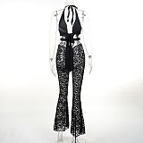 SUPER WHOLESALE | Halter Lace Jumpsuit