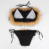 SUPER WHOLESALE | Furry Bikini in Brown