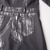 SUPER WHOLESALE | Graffiti Split Trench Coat
