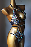 SUPER WHOLESALE | Cut-out Halter Bikini Set (black)