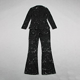 SUPER WHOLESALE | Lace Blazer Set(black)