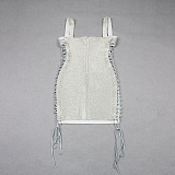 SUPER WHOLESALE | Lace Up Bling Bling Tank Dress