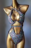 SUPER WHOLESALE | Cut-out Halter Bikini Set (black)