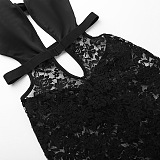 SUPER WHOLESALE | Halter Lace Jumpsuit