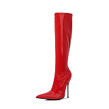 SUPER WHOLESALE |  Leather Pointed Toe Boots (13cm heels)