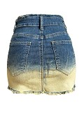SUPER WHOLESALE |  Zipped Stretch Skirt(blue)