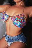 SUPER WHOLESALE |  Metal Leaf Bra Chain