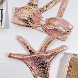 SUPER WHOLESALE | Gold-foil Fabric Swimsuit(pink)