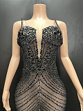 SUPER WHOLESALE |  Cocktail Beaded Maxi Dress(dress,fan,feather scarf)