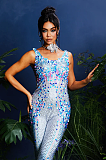 SUPER WHOLESALE |  Seashell Rhinestone Jumpsuit In Multi
