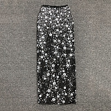 SUPER WHOLESALE |  Strapless Flower Sequin Maxi Dress