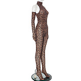 SUPER WHOLESALE |  Leopard Jumpsuit with Gloves