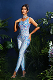 SUPER WHOLESALE |  Seashell Rhinestone Jumpsuit In Multi