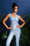 SUPER WHOLESALE |  Seashell Rhinestone Jumpsuit In Multi