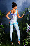 SUPER WHOLESALE |  Seashell Rhinestone Jumpsuit In Multi