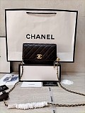 SUPER WHOLESALE |  Wallet on Chain in Black（top quality)