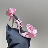 SUPER WHOLESALE |  Lace Up Rose Heels