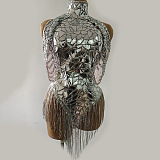 SUPER WHOLESALE |  Fringes Romper in Silver