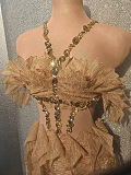 SUPER WHOLESALE |  Jewel Halter Ruffle Dress