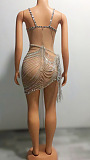 SUPER WHOLESALE |  Mesh Crystal Fringe Mini Dress