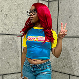 SUPER WHOLESALE | Printed T-shirt in Two Tones