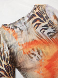 SUPER WHOLESALE | Printed Long Sleeve Top(Two colors a set)