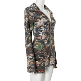 SUPER WHOLESALE | Camo Zip Up Romper