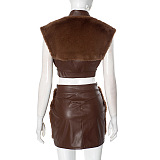 SUPER WHOLESALE | Fur Skirt Set