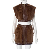 SUPER WHOLESALE | Fur Skirt Set