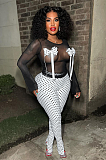 SUPER WHOLESALE | Polka Dot Pants Set with Bows Top