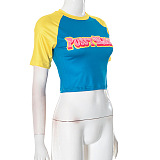 SUPER WHOLESALE | Printed T-shirt in Two Tones