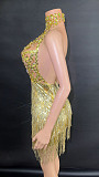 SUPER WHOLESALE | Crystal Fringes Party Dress
