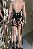 SUPER WHOLESALE | Black Diamante Dress