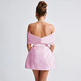 SUPER WHOLESALE | Strapless Big Bow Dress
