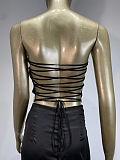 SUPER WHOLESALE | Back Lace Up Split Dress