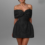SUPER WHOLESALE | Strapless Big Bow Dress