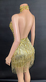 SUPER WHOLESALE | Crystal Fringes Party Dress