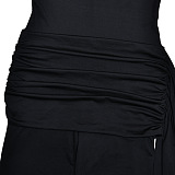SUPER WHOLESALE | Bat Shoulder Jumpsuit with Strap