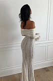 SUPER WHOLESALE | Strapless Lace Long Dress