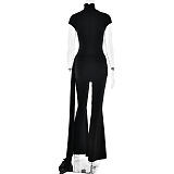 SUPER WHOLESALE | Bat Shoulder Jumpsuit with Strap