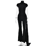 SUPER WHOLESALE | Bat Shoulder Jumpsuit with Strap