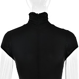 SUPER WHOLESALE | Bat Shoulder Jumpsuit with Strap