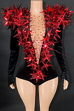 SUPER WHOLESALE | Stars Plunging Neck Romper
