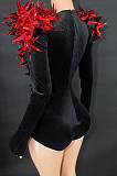 SUPER WHOLESALE | Stars Plunging Neck Romper