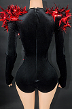SUPER WHOLESALE | Stars Plunging Neck Romper
