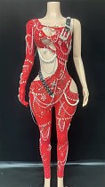 SUPER WHOLESALE | Cut-out Bodysuit with Buckles, Chains