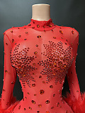 SUPER WHOLESALE | Red Rhinestone Jumpsuit