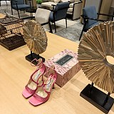 SUPER WHOLESALE | Satin Crystal Sandal in Pink