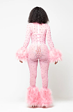SUPER WHOLESALE | Pink Rhinestone Jumpsuit