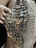 SUPER WHOLESALE | Sequins, Fringes Halter Dress